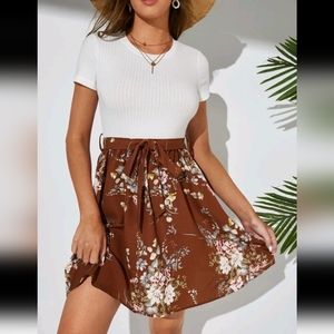 🆕️ Floral Print Belted Dress